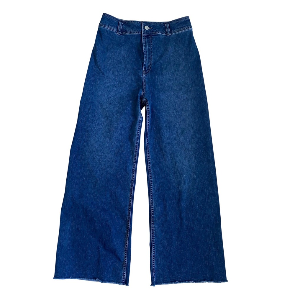 Articles of Society Carine High Rise Relaxd Wide Leg Raw Hem Jean Dark Blue 6/28